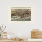 Chicago, IL Panoramic Map - 1892b Poster (Küche)