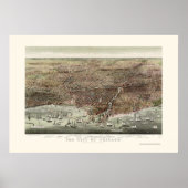 Chicago, IL Panoramic Map - 1892b Poster (Vorne)