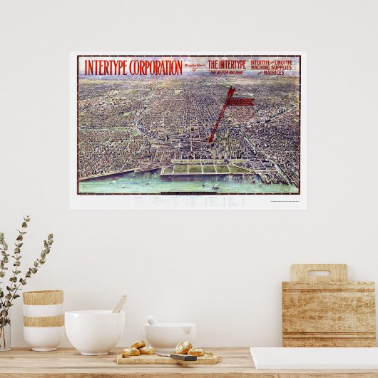 Chicago, IL Panoramic Map - 1916 Poster (Küche)