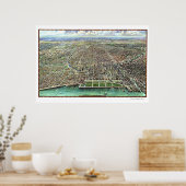 Chicago, IL Panoramic Map - 1916 Poster (Küche)