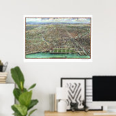 Chicago, IL Panoramic Map - 1916 Poster (Heimbüro)