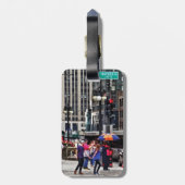 Chicago IL - Regentag auf E Wacker Drive Gepäckanhänger (Rückseite vertikal)