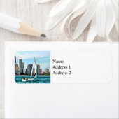 Chicago IL - Sailboat Against Chicago Skyline (Insitu)