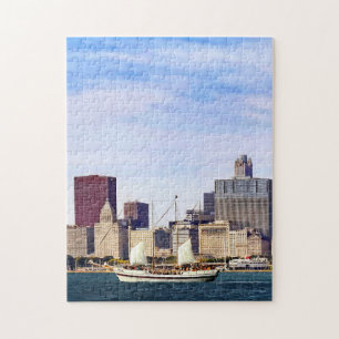 Chicago IL - Schoner auf dem Michigansee Puzzle