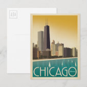 Chicago, IL - Skyline Postkarte (Vorne/Hinten)