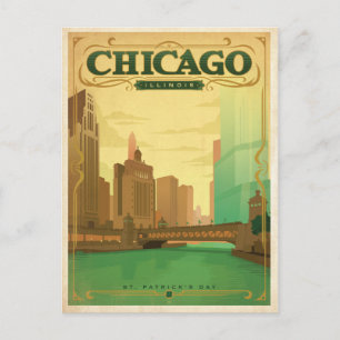 Chicago, IL - St. Patrick's Day Postkarte