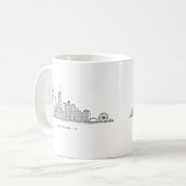 Chicago IL Stadtansicht Illustration Kaffeetasse (Vorderseite Links)