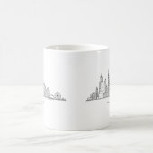 Chicago IL Stadtansicht Illustration Kaffeetasse (Mittel)