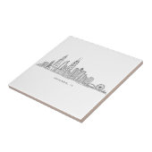 Chicago IL Stadtbild-Illustration Fliese (Seite)