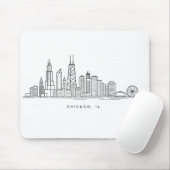 Chicago IL Stadtbild-Illustration Mousepad (Mit Mouse)