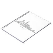 Chicago IL Stadtlandschaft Illustration Notizblock (Linke Seite)