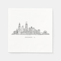 Chicago IL Stadtlandschaft Illustration