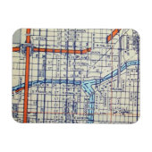 Chicago, IL Vintag Map Magnet (Horizontal)