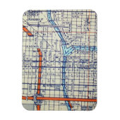 Chicago, IL Vintag Map Magnet (Vertikal)