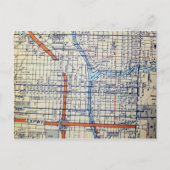 Chicago, IL Vintag Map Postkarte (Vorderseite)