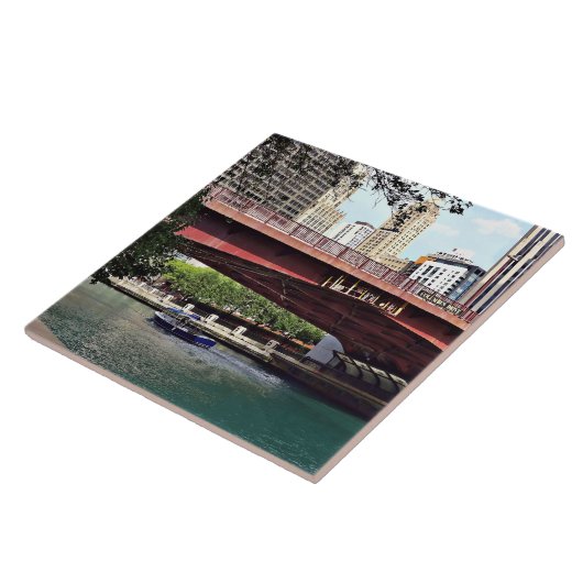 Chicago IL - Wassertaxi unter Columbus Dr. Bridge Fliese (Seite)