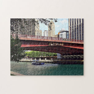 Chicago IL - Wassertaxi unter Columbus Dr. Bridge Puzzle