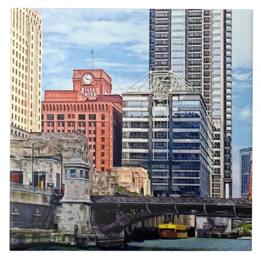 Chicago IL - Wassertaxi unter der Lyric Opera Fliese (Vorderseite)
