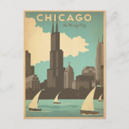 Chicago, IL - Windy City Postkarte