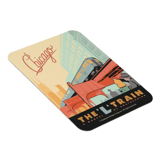 Chicago, IL - Zug "L" Magnet (Rechte Seite)