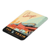 Chicago, IL - Zug "L" Magnet (Linke Seite)