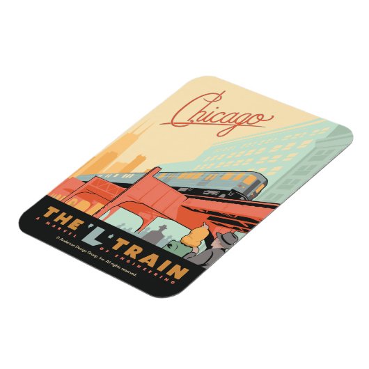 Chicago, IL - Zug "L" Magnet (Linke Seite)