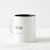 Chicago IL Zweifarbige Tasse (Vorderseite Links)