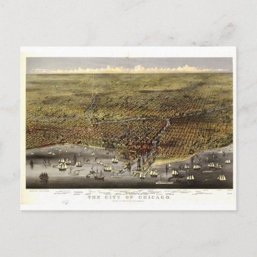 Chicago Illinois, 1874 Postkarte (Vorderseite)