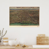 Chicago Illinois 1916 Antike Panoramakarte Poster (Küche)