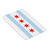 Chicago Illinois 4 Stars Vintage Travel Magnet (Rechte Seite)
