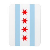 Chicago Illinois 4 Stars Vintage Travel Magnet (Vertikal)