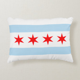 Chicago Illinois 4 Sterne Vintage Reise Dekokissen