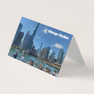 Chicago, Illinois Abstrakt Skyline