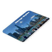 Chicago, Illinois Abstrakt Skyline Magnet (Linke Seite)