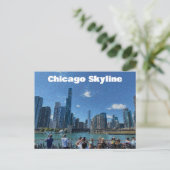 Chicago, Illinois Abstrakt Skyline Postkarte (Stehend Vorderseite)