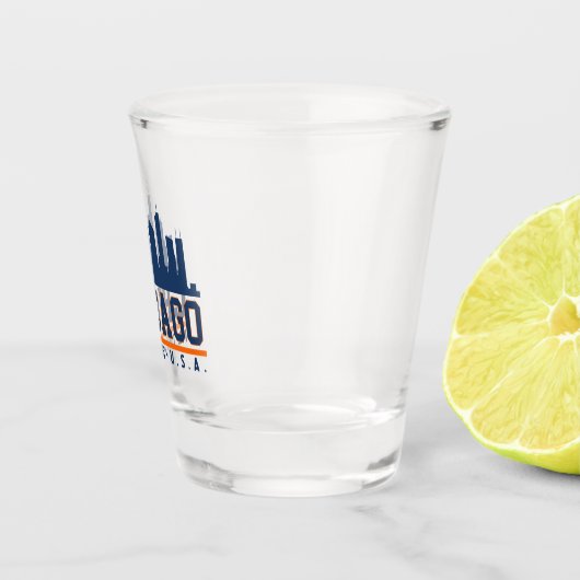 Chicago, Illinois Architectural Skyline Schnapsglas (Rechts)