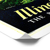 Chicago Illinois Beach Vintage Travel Poster (Ecke)