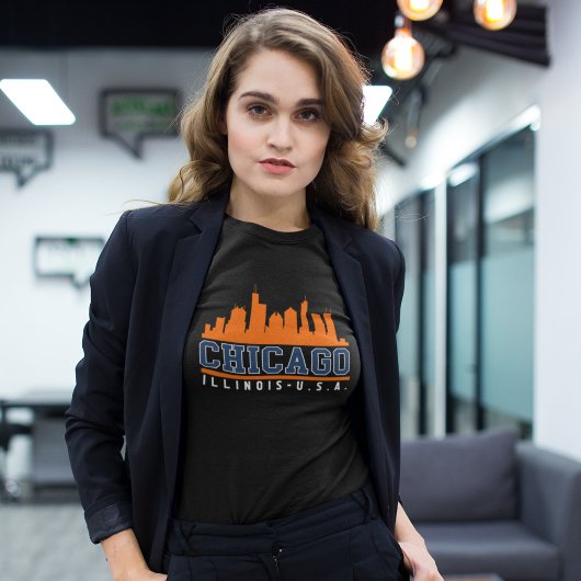Chicago Illinois Beatiful Skyline T-Shirt