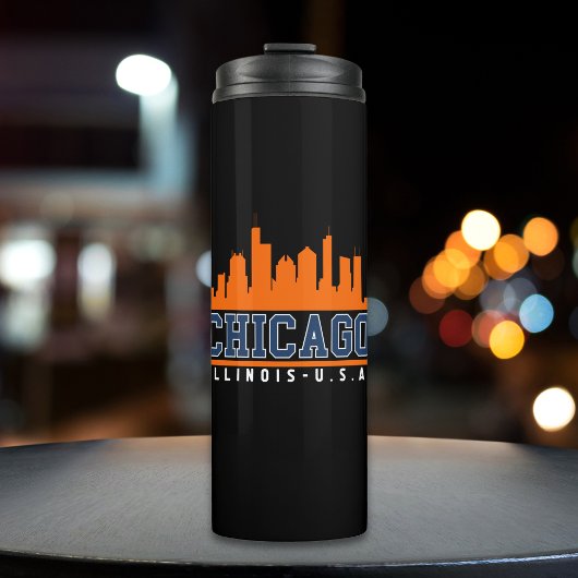 Chicago Illinois Beatiful Skyline Thermosbecher