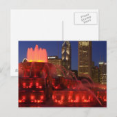 Chicago, Illinois, Buckingham Fountain Postkarte (Vorne/Hinten)