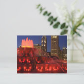 Chicago, Illinois, Buckingham Fountain Postkarte (Stehend Vorderseite)
