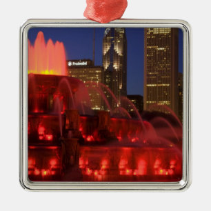 Chicago, Illinois, Buckingham Fountain Silbernes Ornament