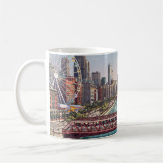 Chicago Illinois | Chicago River Skyline Souvenir Kaffeetasse