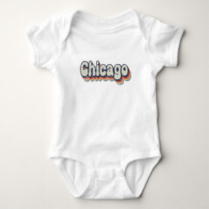 Chicago Illinois Chrome City Classic Art Baby Strampler