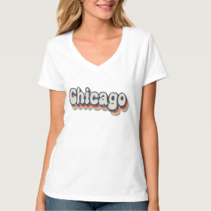 Chicago Illinois Chrome City Classic Art T-Shirt