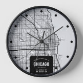 Chicago, Illinois City Map Uhr (Vorderseite)