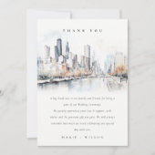 Chicago, Illinois City Scape Dankeskarte (Vorderseite)