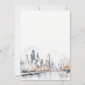 Chicago, Illinois City Scape Save The Date (Rückseite)