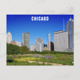 Chicago Illinois City Skyline Foto Postkarte