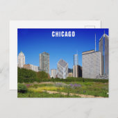 Chicago Illinois City Skyline Foto Postkarte (Vorne/Hinten)